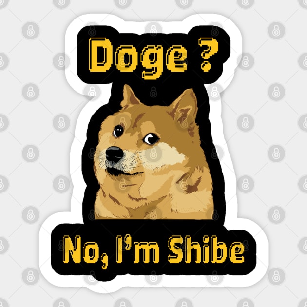 Funny  Doge crypto Art Sticker by PunnyPoyoShop